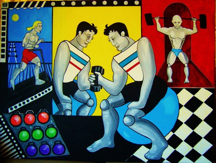 Boys in the Gym after Leger