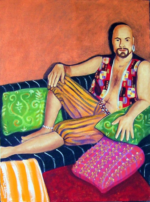 Genie sits in Pillows